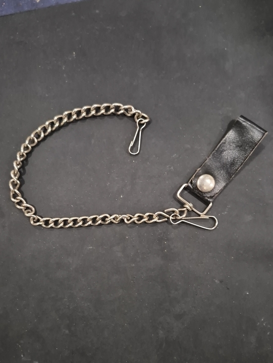 Harley-Davidson Other - Harley-Davidson Black Leather Wallet Chain with Silver Hardware
